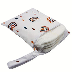 2pcs Set Colorful Rainbow Print Wet Bags for Organization