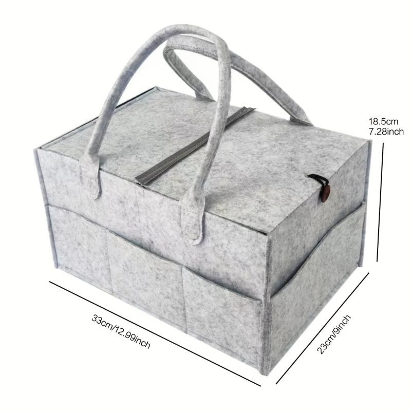 Felt Diaper Bag Organizer With Lid Baby Stuff Storage