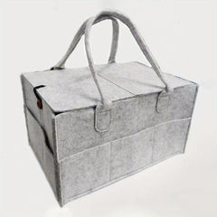 Felt Diaper Bag Organizer With Lid Baby Stuff Storage