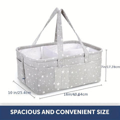 Portable Baby Diaper Bag Car Travel Basket with Foldable Cotton Cord