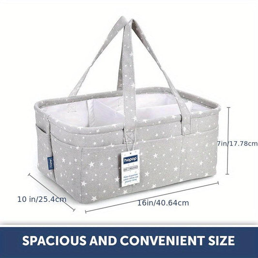 Portable Baby Diaper Bag Car Travel Basket with Foldable Cotton Cord