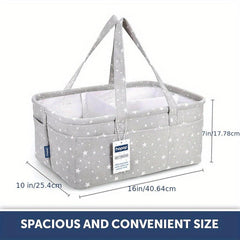 Portable Baby Diaper Bag Car Travel Basket with Foldable Cotton Cord
