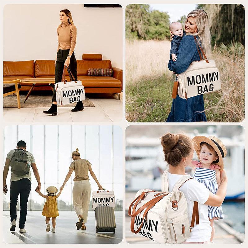 Stylish Waterproof Diaper Bag Backpack Large Capacity for Traveling Moms