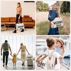 Stylish Waterproof Diaper Bag Backpack Large Capacity for Traveling Moms