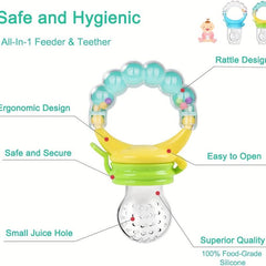Baby Fruit Vegetable Music Bell Bite Tooth Glue Finger Cover