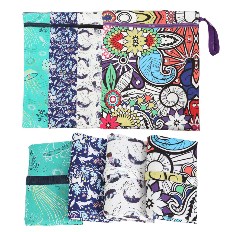 Baby Diaper Changing Pad European And American Printed Baby Out Diaper Pad