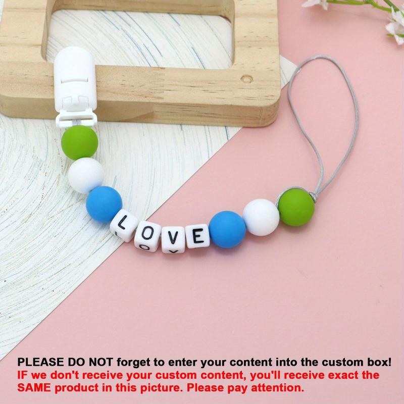 Personalized Baby Shower Gift Pacifier Clip with Name