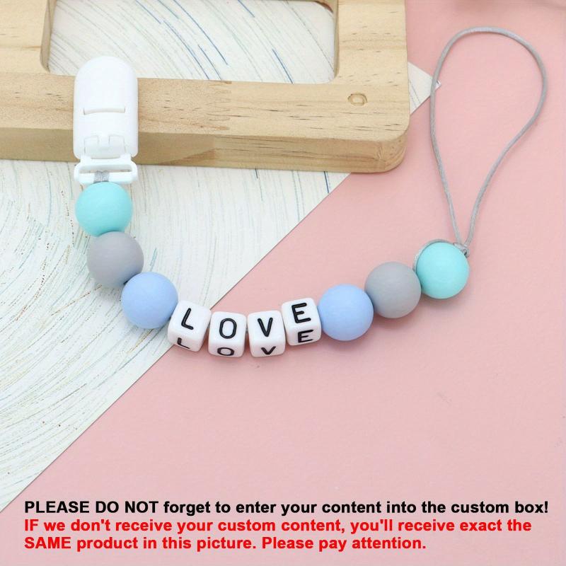 Personalized Baby Shower Gift Pacifier Clip with Name