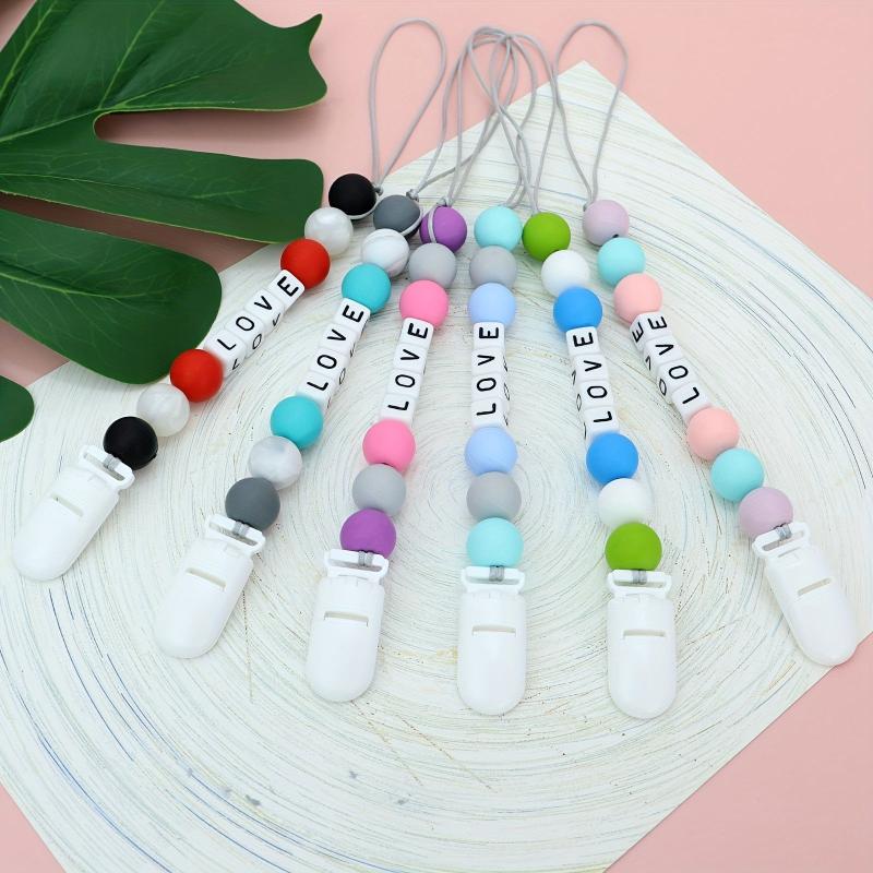 Personalized Baby Shower Gift Pacifier Clip with Name