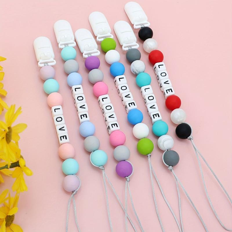 Personalized Baby Shower Gift Pacifier Clip with Name