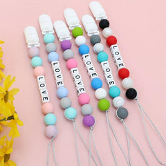 Personalized Baby Shower Gift Pacifier Clip with Name