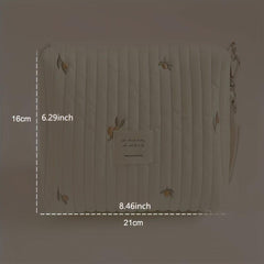 Embroidery Baby Diaper Bag Cotton Portable Zipper Nappy Caddy Organizer