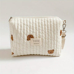 Embroidery Baby Diaper Bag Cotton Portable Zipper Nappy Caddy Organizer
