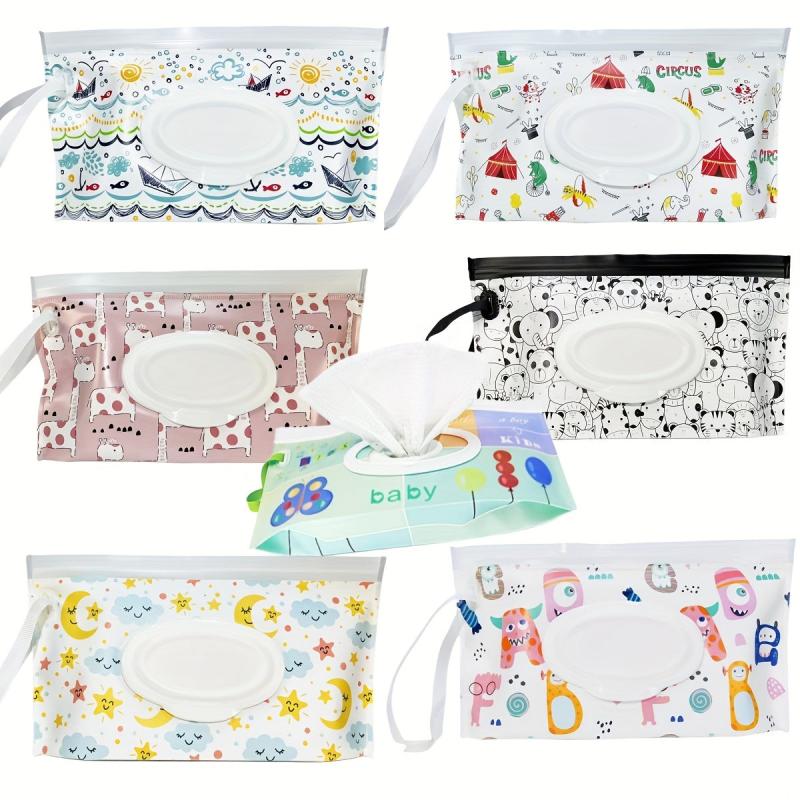 Portable Baby Wipe Dispenser Reusable Travel Wet Wipe Pouch & Stroller Accessory