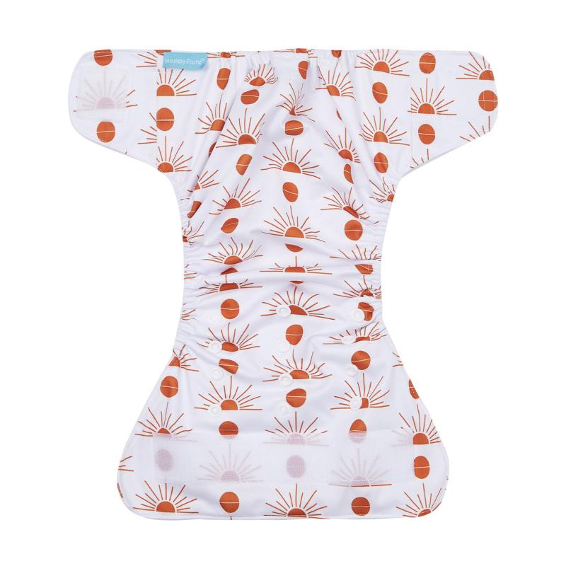Happyflute 4 Piece Reusable Cloth Diapers Washable Adjustable for 3 15kg Babies