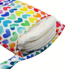 Lovely Heart Print Reusable Wet Bag