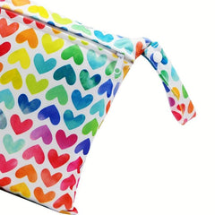 Lovely Heart Print Reusable Wet Bag