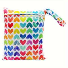 Lovely Heart Print Reusable Wet Bag