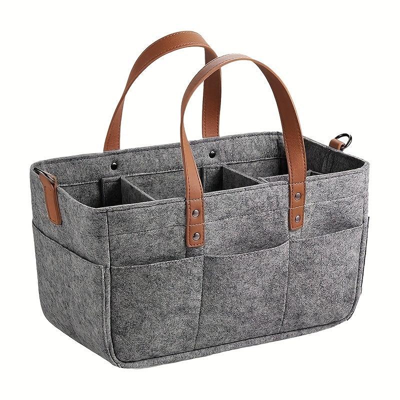 Portable Diaper Storage Bag Felt Travel Toiletry Organizer