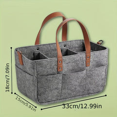 Portable Diaper Storage Bag Felt Travel Toiletry Organizer