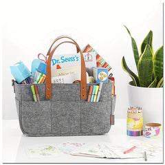 Portable Diaper Storage Bag Felt Travel Toiletry Organizer
