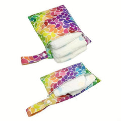 2pcs Colorful Raindrop Print Waterproof Bags for Diaper Bag