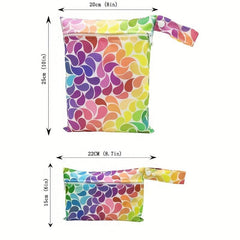 2pcs Colorful Raindrop Print Waterproof Bags for Diaper Bag