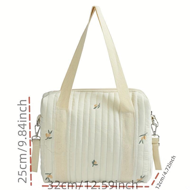 Embroidery Quilted Mommy Bag Baby Stroller Hanging Bag