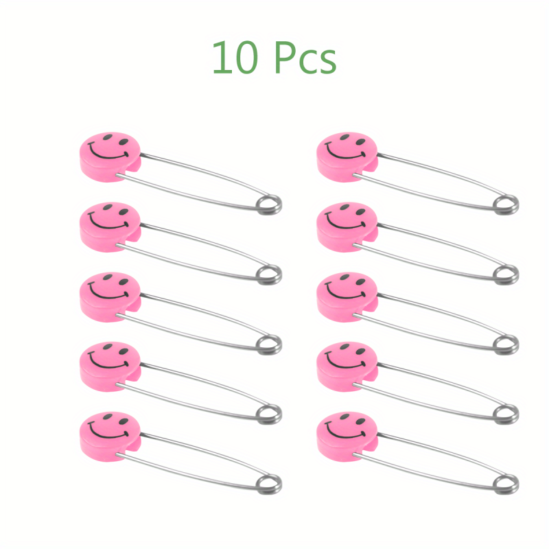 10pcs Stainless Steel Safety Pins for Baby Diapers