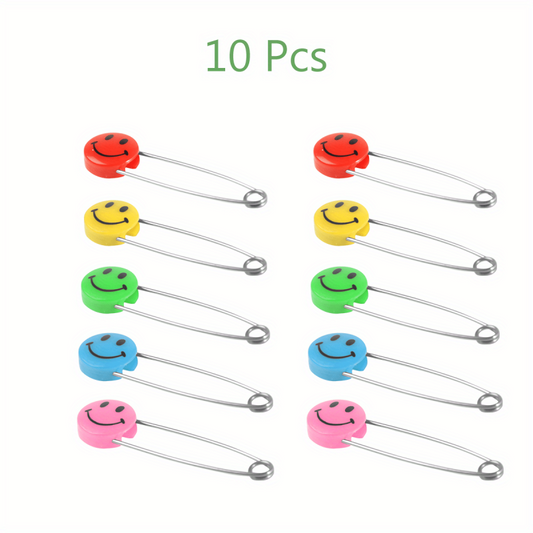 10pcs Stainless Steel Safety Pins for Baby Diapers