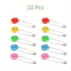 10pcs Stainless Steel Safety Pins for Baby Diapers