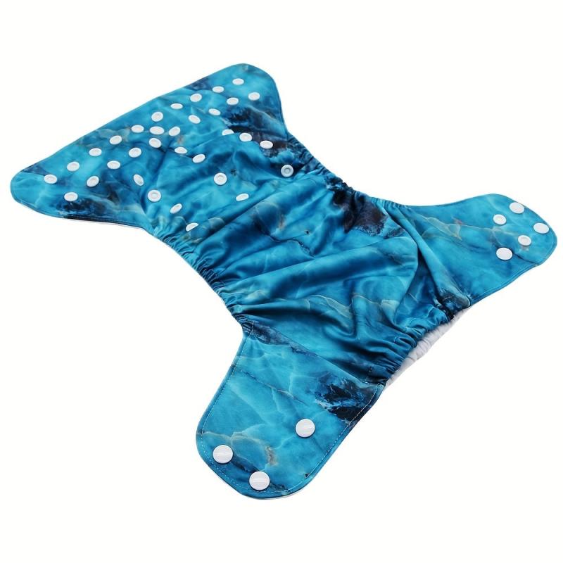 Watercolor Print Baby Cloth Diaper - Adjustable & Reusable