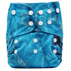 Watercolor Print Baby Cloth Diaper - Adjustable & Reusable