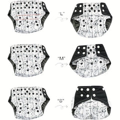 4pcs Reusable Cloth Diapers Girls Boys Washable Nappy Microfiber Inserts