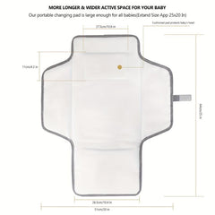 Portable Diaper Changing Pad Waterproof Easy Wipe Fabric