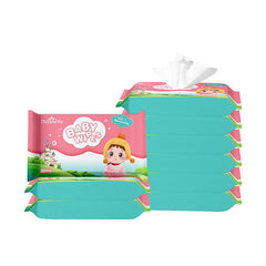 Small Baby Wipes Bag 10 Count Portable Wet Tissue Newborn Children
