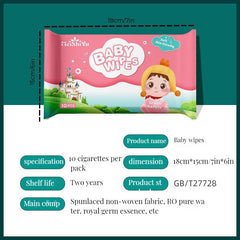 Small Baby Wipes Bag 10 Count Portable Wet Tissue Newborn Children