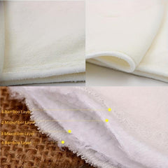 5Pcs Bamboo Fiber Diapers Thickened Skin-friendly Water-absorbing Urine Pad