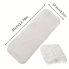 5Pcs Bamboo Fiber Diapers Thickened Skin-friendly Water-absorbing Urine Pad