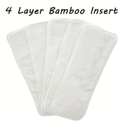 5Pcs Bamboo Fiber Diapers Thickened Skin-friendly Water-absorbing Urine Pad