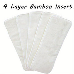5Pcs Bamboo Fiber Diapers Thickened Skin-friendly Water-absorbing Urine Pad