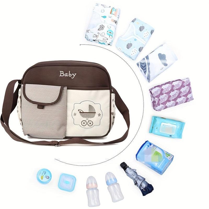 Cartoon Bear Stroller Pattern Mommy Bag Waterproof Large Capacity