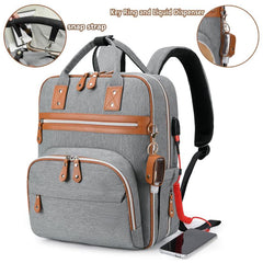 Waterproof Diaper Bag Backpack Large Capacity with Stroller Strap