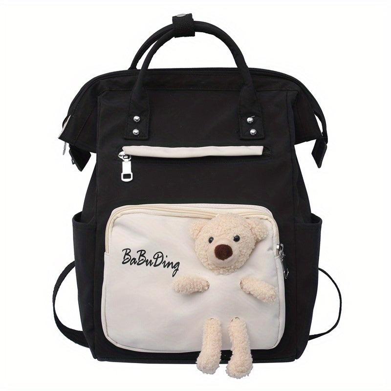 Large Capacity Mommy Bag Backpack with Bear Design