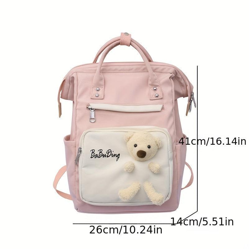 Large Capacity Mommy Bag Backpack with Bear Design