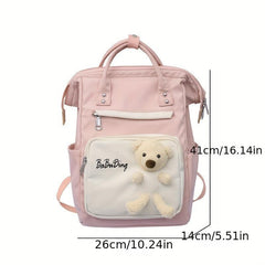 Large Capacity Mommy Bag Backpack with Bear Design