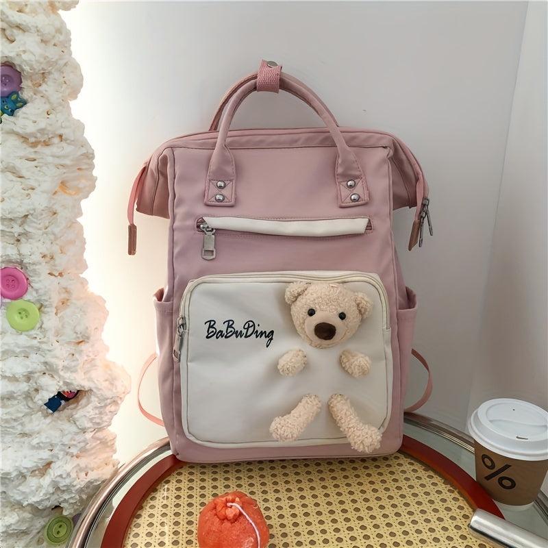 Large Capacity Mommy Bag Backpack with Bear Design