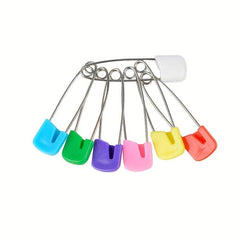6 Colors Stainless Steel Diaper Pins 2.5 Safety Lock Closure