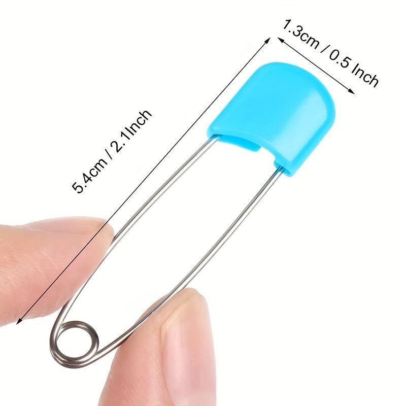 6 Colors Stainless Steel Diaper Pins 2.5 Safety Lock Closure