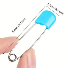 6 Colors Stainless Steel Diaper Pins 2.5 Safety Lock Closure